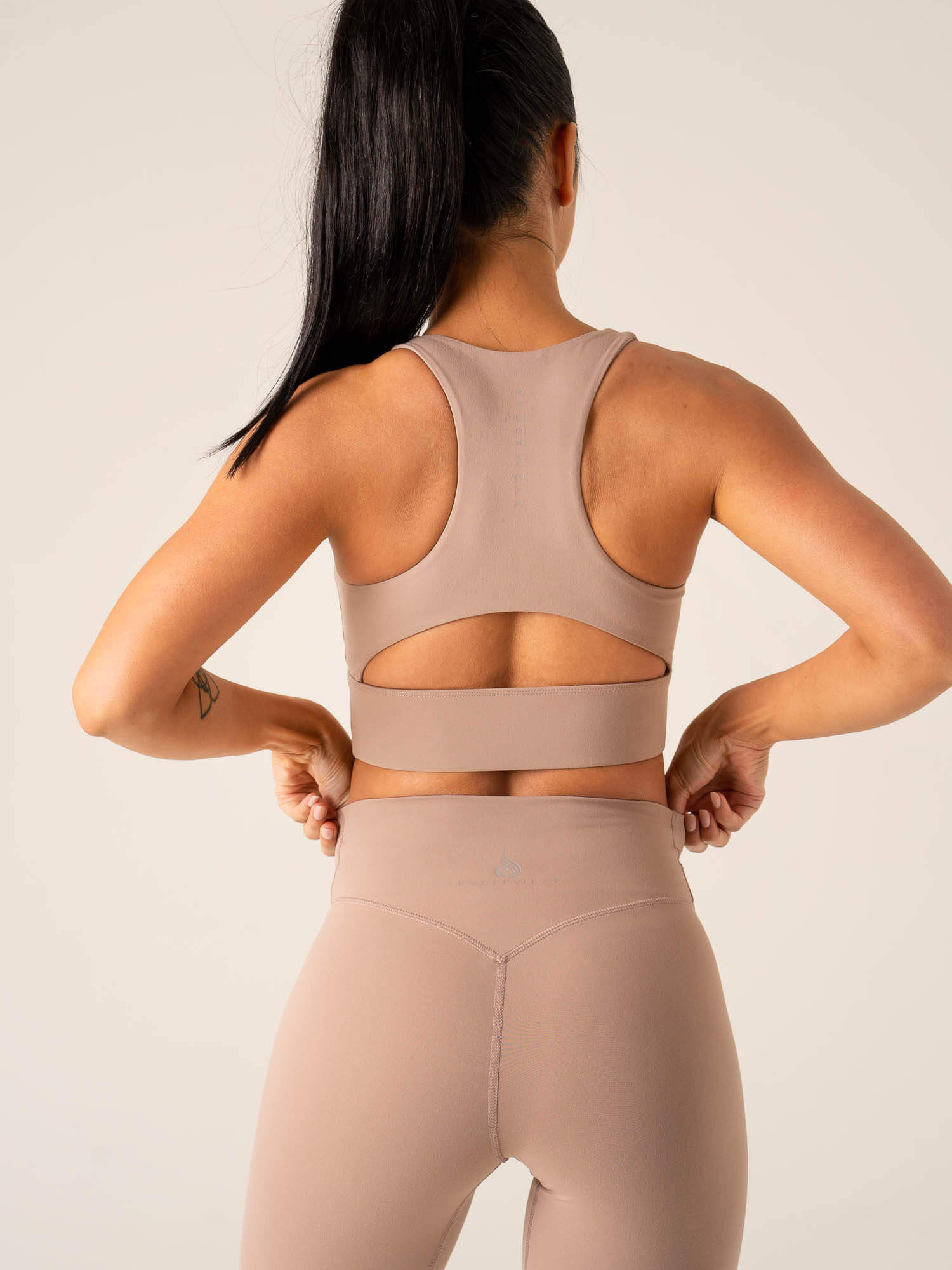 NKD Arch Sports Bra for Women - High Impact Support, Breathable & Comfortable Workout Top for Running, Yoga & Gym - Taupe