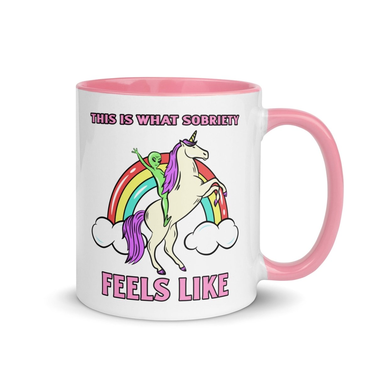 Galactic Sobriety Rainbow Coffee Mug - Color Changing Ceramic Cup for Hot & Cold Drinks - Perfect for Office, Home & Gift Giving