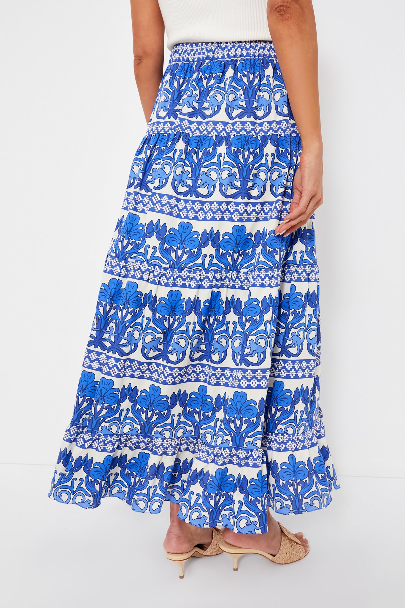 Blue Monkey San Andres Skirt - Stylish Women's Floral Print Bohemian Maxi Skirt for Beach, Vacation & Summer Outfits