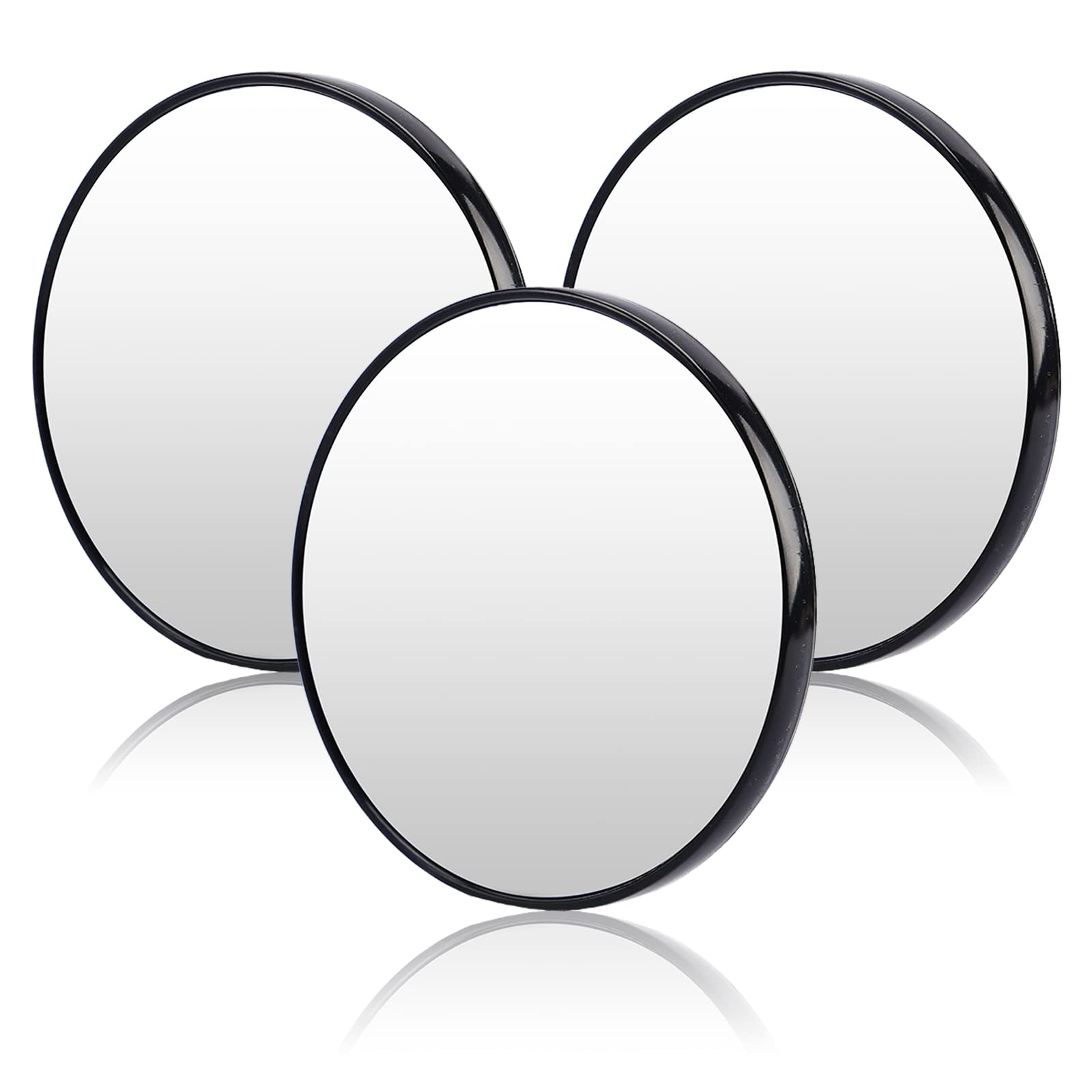 TXIN 3-Piece Magnifying Mirror Set - 5X 10X 15X Magnification - Compact Travel & Handheld Makeup Mirror - Round Bathroom Cosmetic Mirror with Suction Cups - Perfect for Travel, Home Vanity & Professional Makeup Application