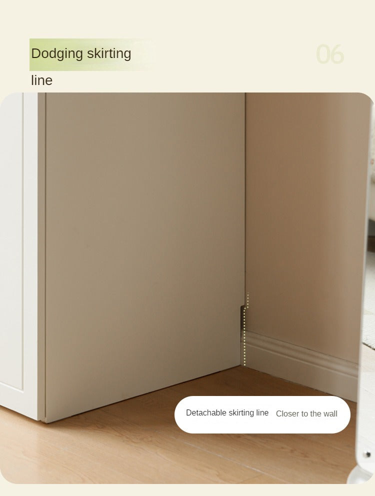 French Cream Pine Solid Wood Wardrobe - Elegant Bedroom Storage for Clothes & Accessories | Perfect for Master Bedroom, Guest Room & Walk-In Closets