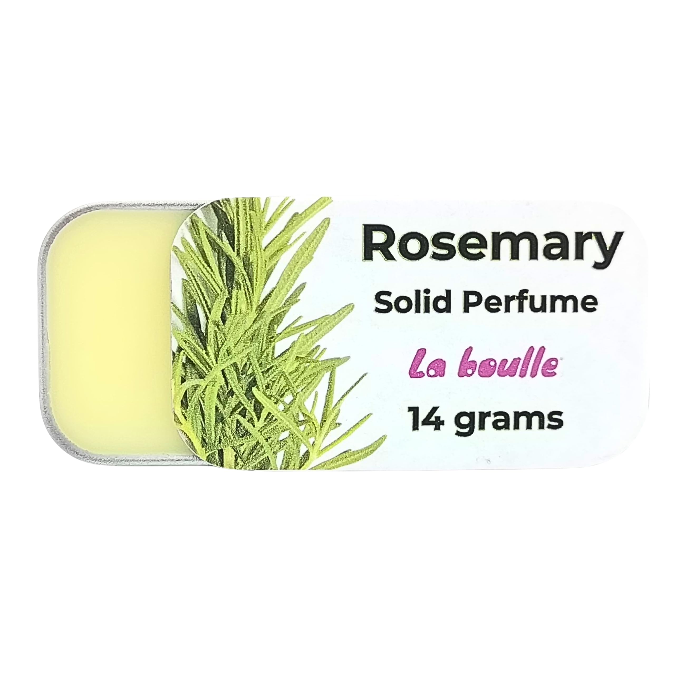 Rosemary Solid Natural Perfume Balm for Sensitive Skin | Handmade Vegan Cosmetics | UK Made | Long-Lasting Fragrance for Travel, Yoga & Daily Wear