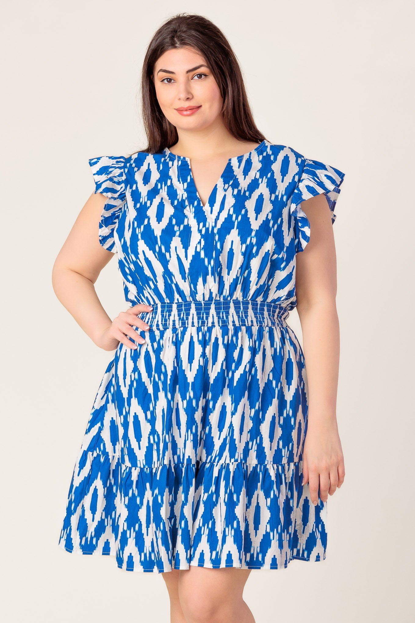 Stylish Blue Ikat Mini Dress - Perfect Match for Summer Outfits & Casual Occasions
