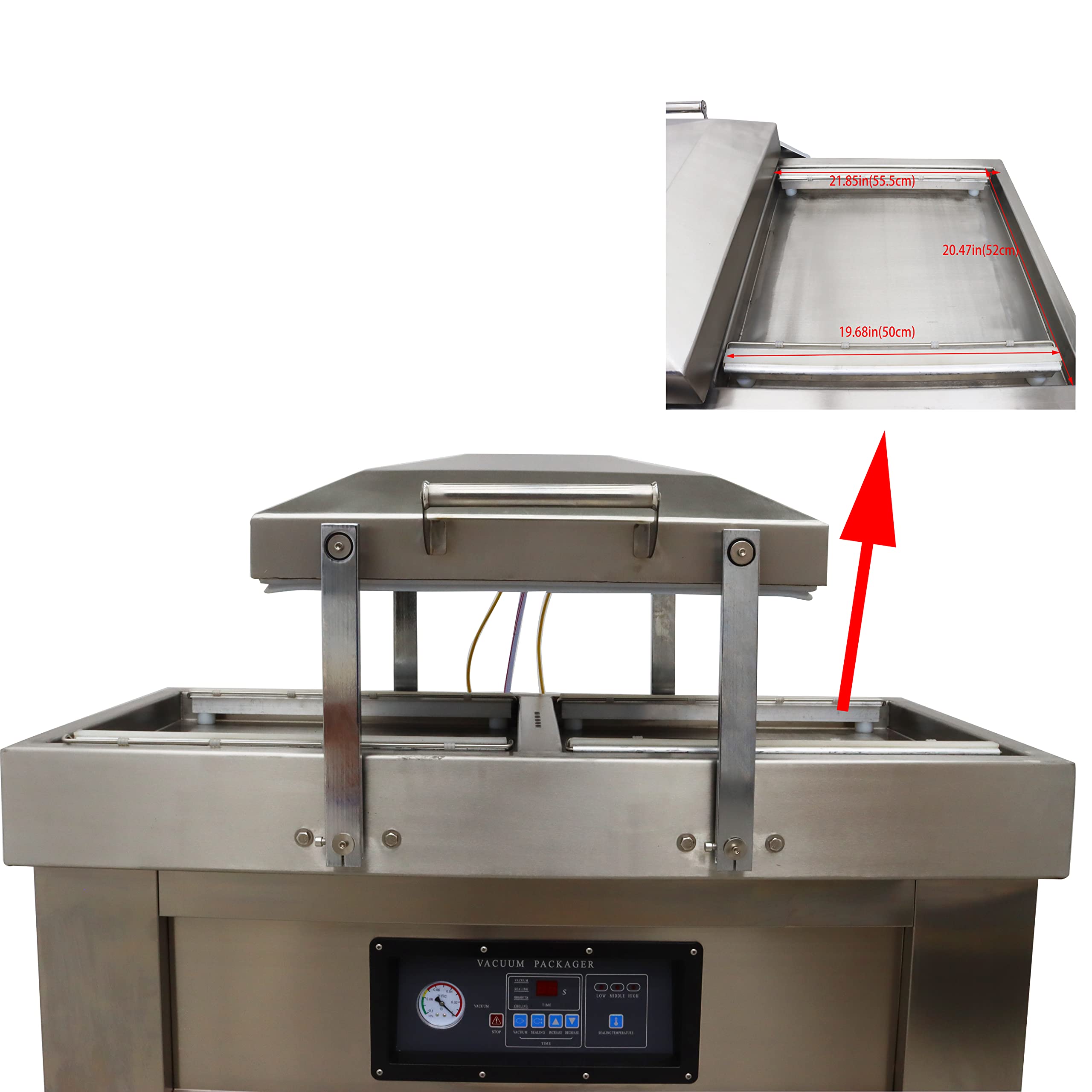 INTSUPERMAI 2-Chamber Commercial Vacuum Sealer - 21.8