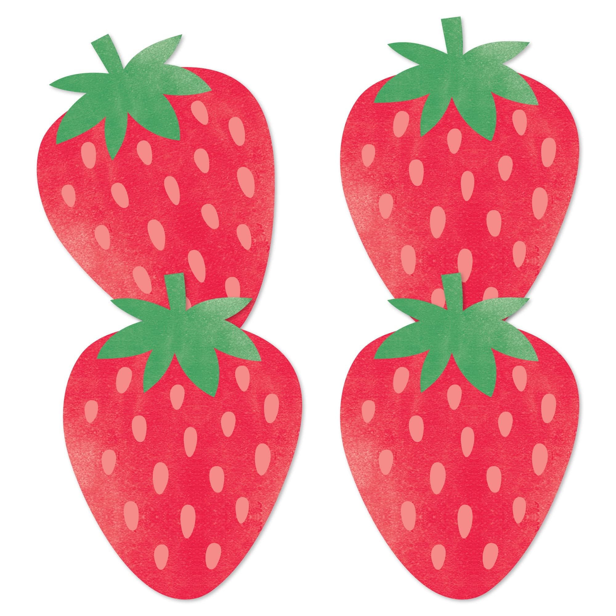 Berry Sweet Strawberry Decorations - DIY Fruit Themed Party Supplies for Birthday & Baby Shower - Set of 20 - Perfect for Home Decor, Classroom Activities & Summer Party Themes