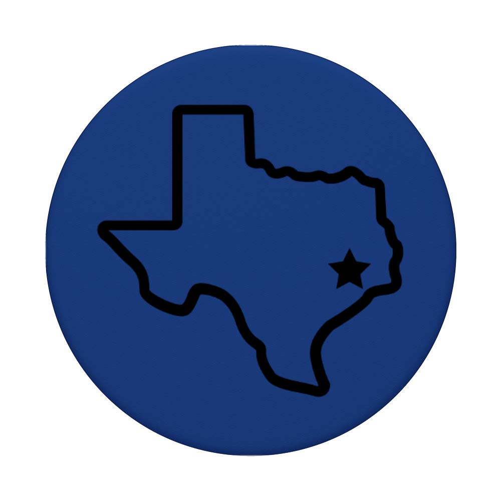 Texas Outline with Star on Houston Blue Phone Case - Durable Protective Cover for iPhone & Samsung - Perfect for Travel, Gifts & State Pride