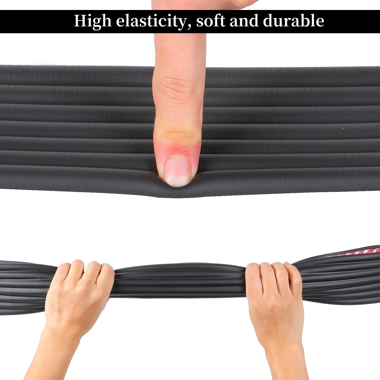 Baby Proofing Corner Protectors - Self-Adhesive Furniture Edge Guards for Tables, Desks & Fireplaces - Soft Widen Edge Bumper with Strong Adhesive (Black, 6.6ft) - Perfect for Childproofing Homes & Protecting Toddlers from Sharp Corners