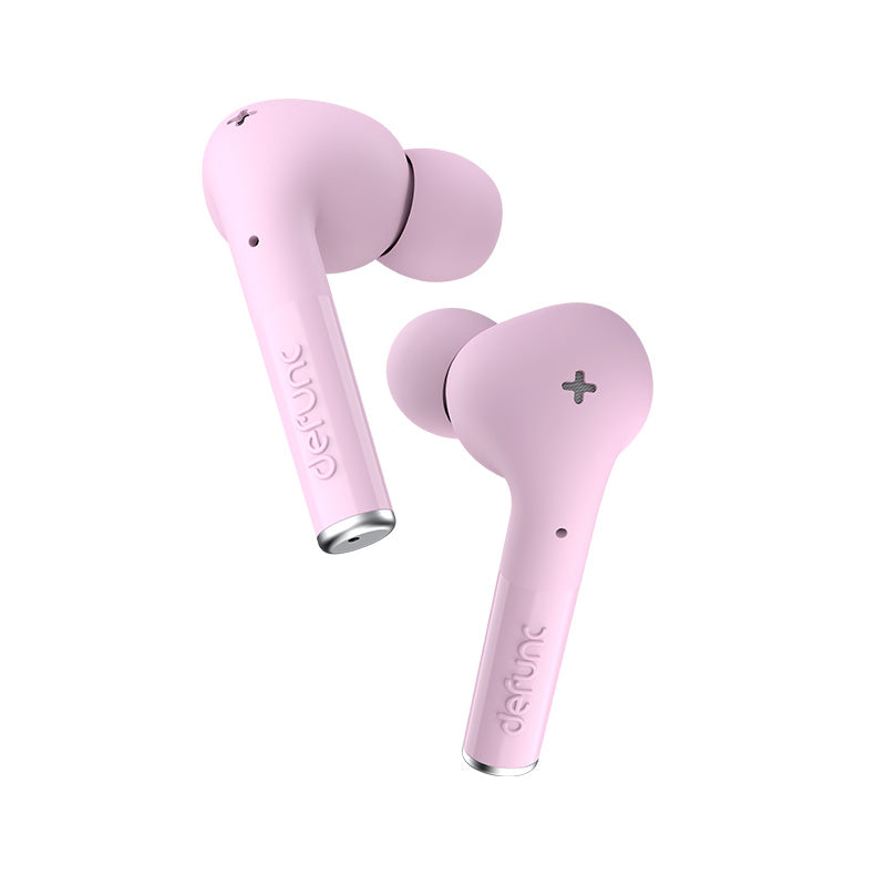 Defunc True Entertainment Wireless Headphones in Pink - Perfect for Gym, Travel & Daily Use