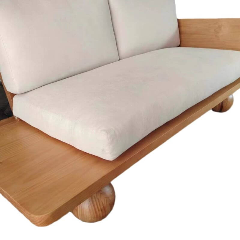 Minimalist Light Gray Settee with Loose Back & Removable Cushion - Modern Small Sofa for Living Room, Bedroom or Office - Perfect for Relaxing, Reading & Small Space Decor