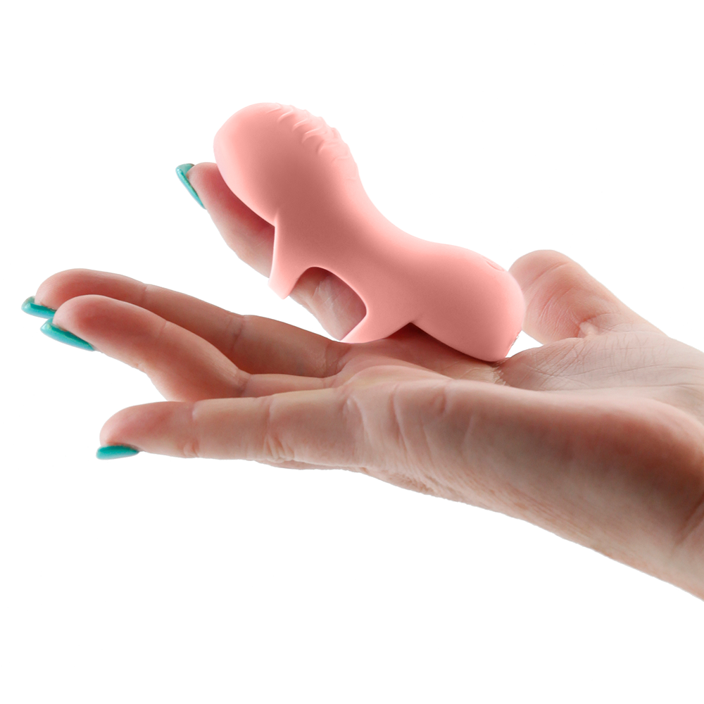 Desire Fingerella Ribbed Silicone Finger Vibrator - Waterproof & Rechargeable Adult Toy for Women - Perfect for Solo Play & Couples Intimacy