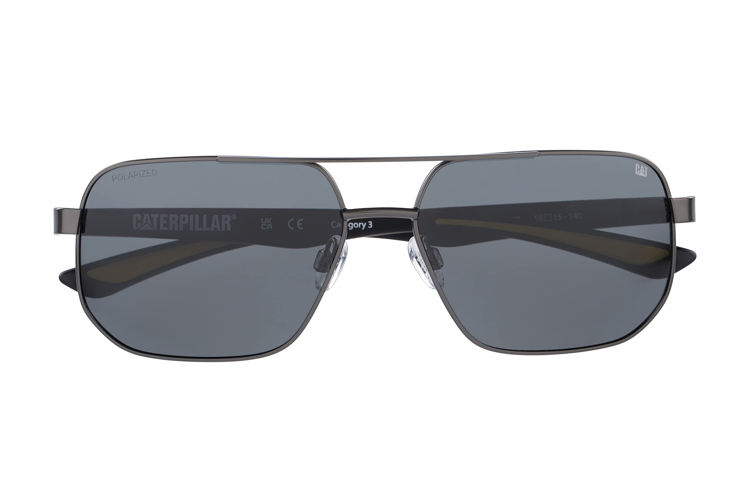 Caterpillar 8013 Polarized Aviator Sunglasses for Men - UV Protection, Durable Frame - Perfect for Driving, Outdoor Sports & Everyday Wear