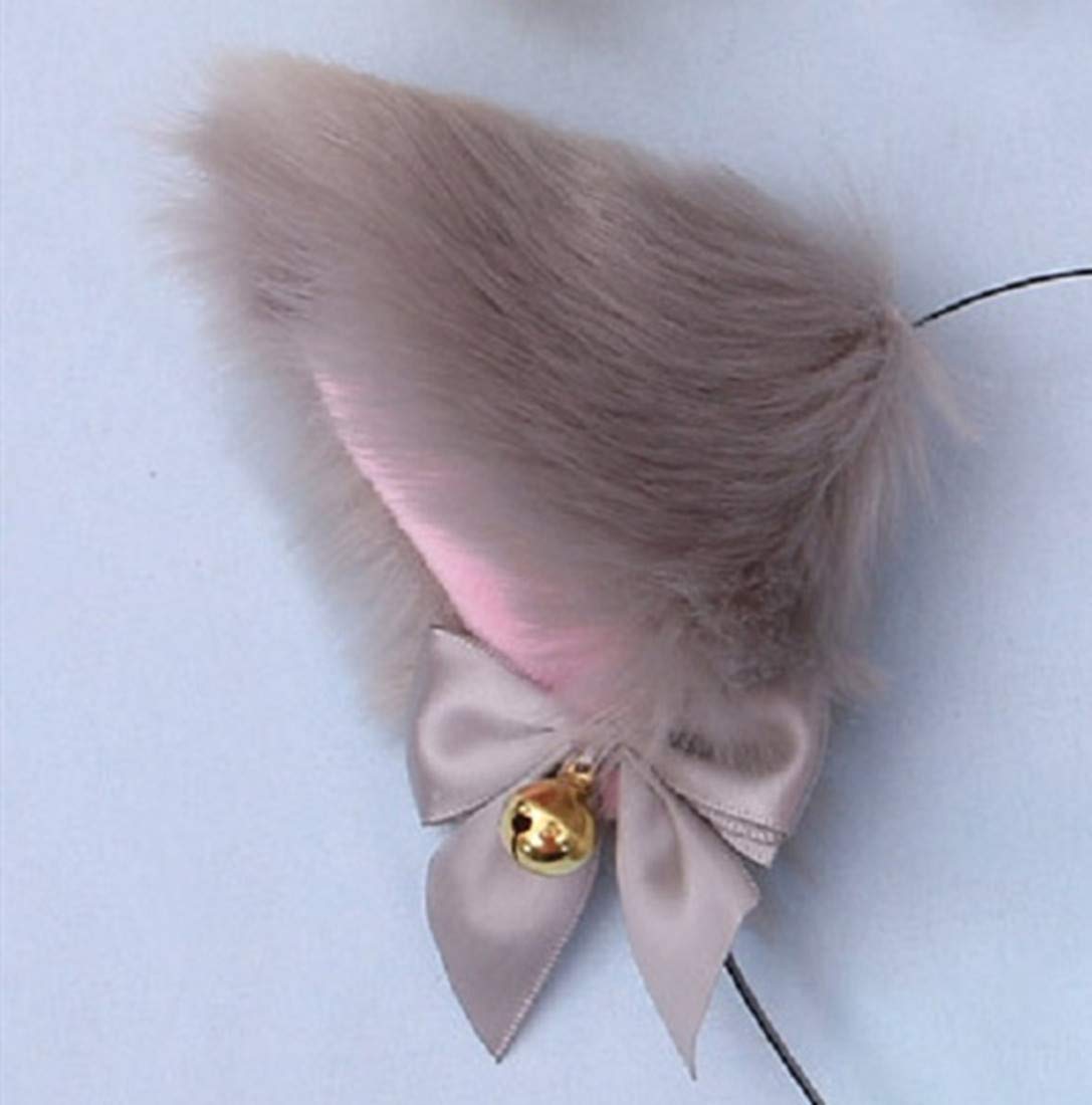 Fxaelian Animal Fox Cat Dog Ears Headband - Cute Fluffy Cosplay Costume Accessories for Halloween, Christmas, Anime Conventions & Themed Parties (Perfect for Pet Lovers & Cosplay Enthusiasts)