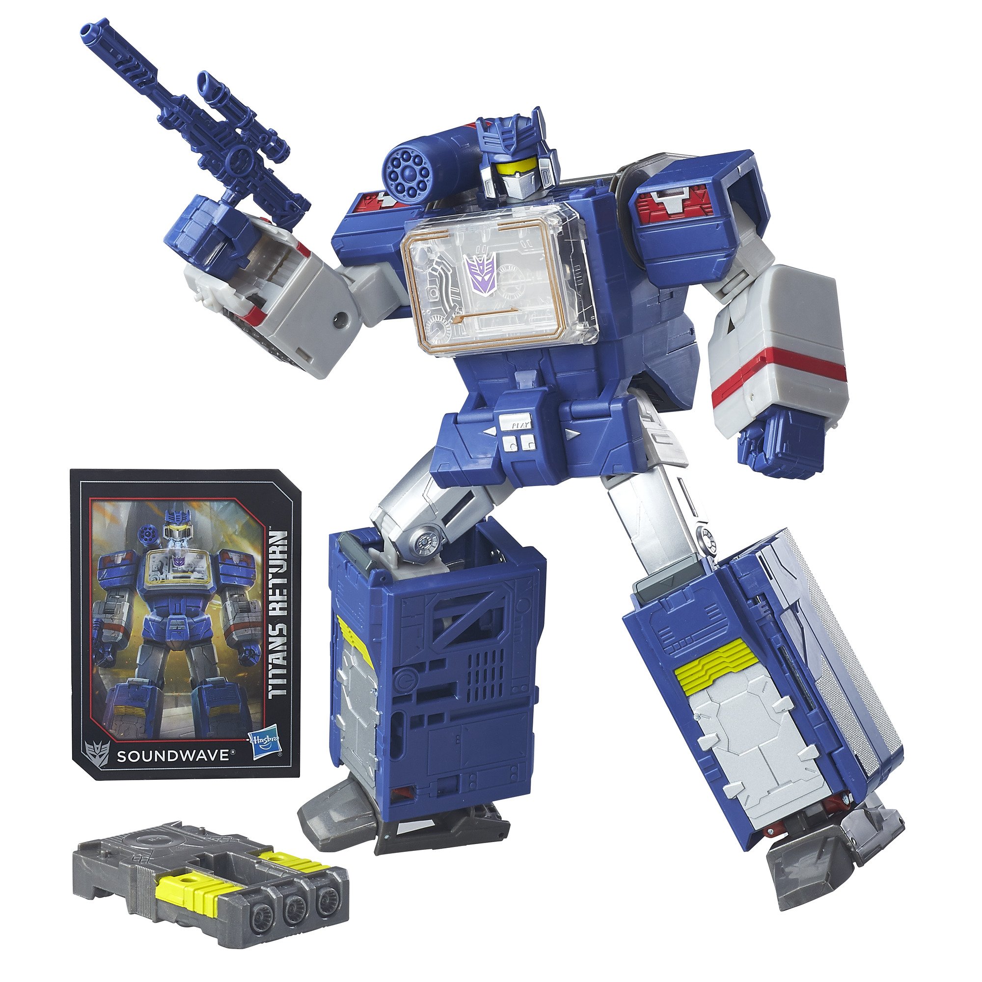 Transformers Generations Leader Titans Return Soundwave Action Figure - Collectible Robot Toy with Cassette Accessories for Fans & Display - Perfect for Gifts, Play, and Nostalgic Collections