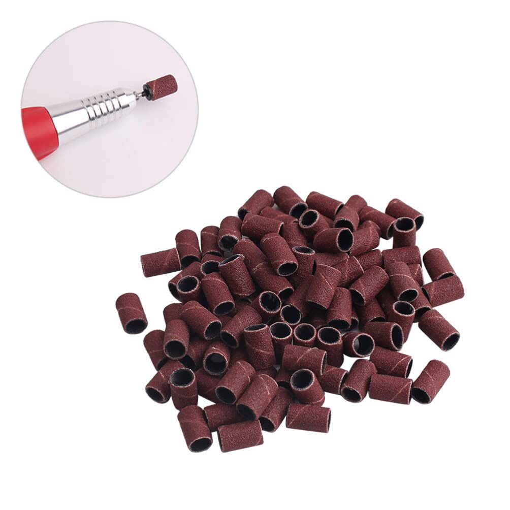 200 Pcs Manicure Pedicure Sanding Bands for Electric Nail Drill - Nail Files & Sanding Rings for Acrylic Nails, Toenails & Nail Art - Professional Salon & Home Nail Care Kit