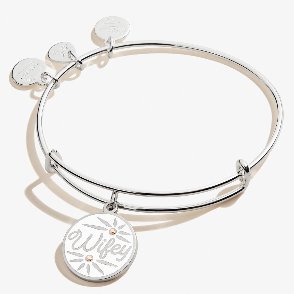 Stylish 'Wifey' Charm Bangle Bracelet for Women - Perfect Gift for Anniversary, Valentine's Day & Special Occasions