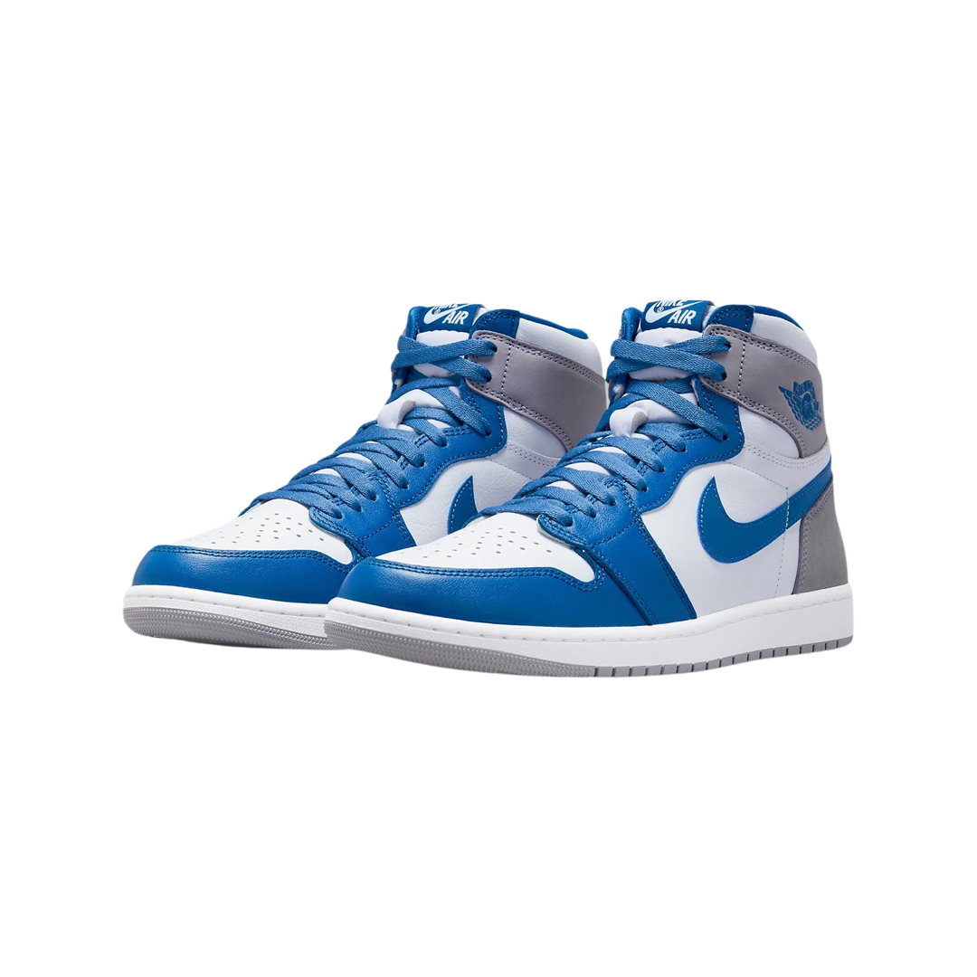 Air Jordan 1 Retro High OG True Blue White Cement Grey Sneakers - Men's Basketball Shoes for Streetwear & Casual Outfits