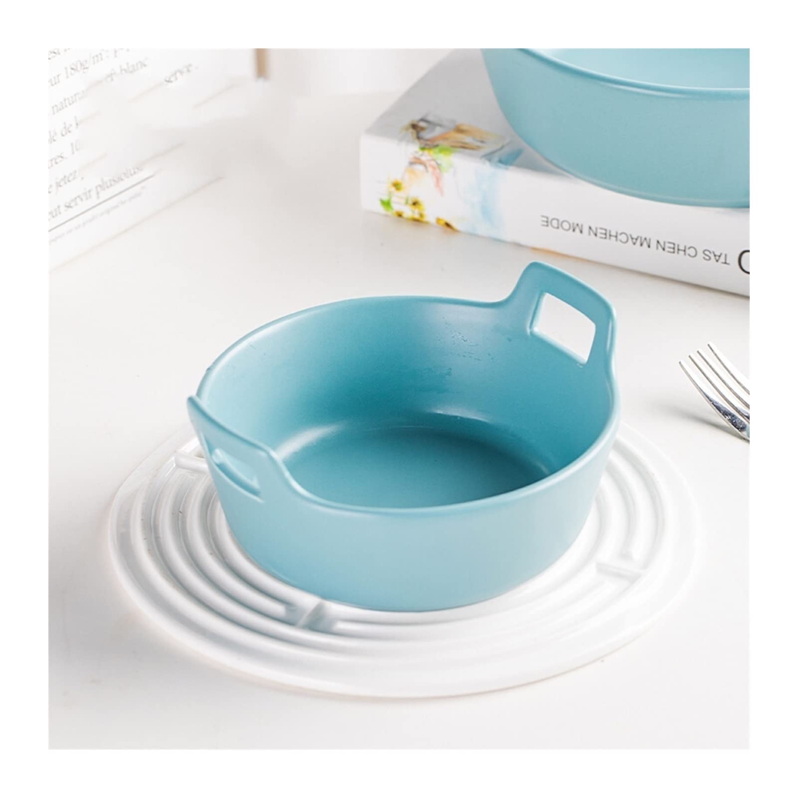 Ceramic Baking Bowl for Cheese Rice & Noodles - Small Kitchen Bowl for Baking & Serving