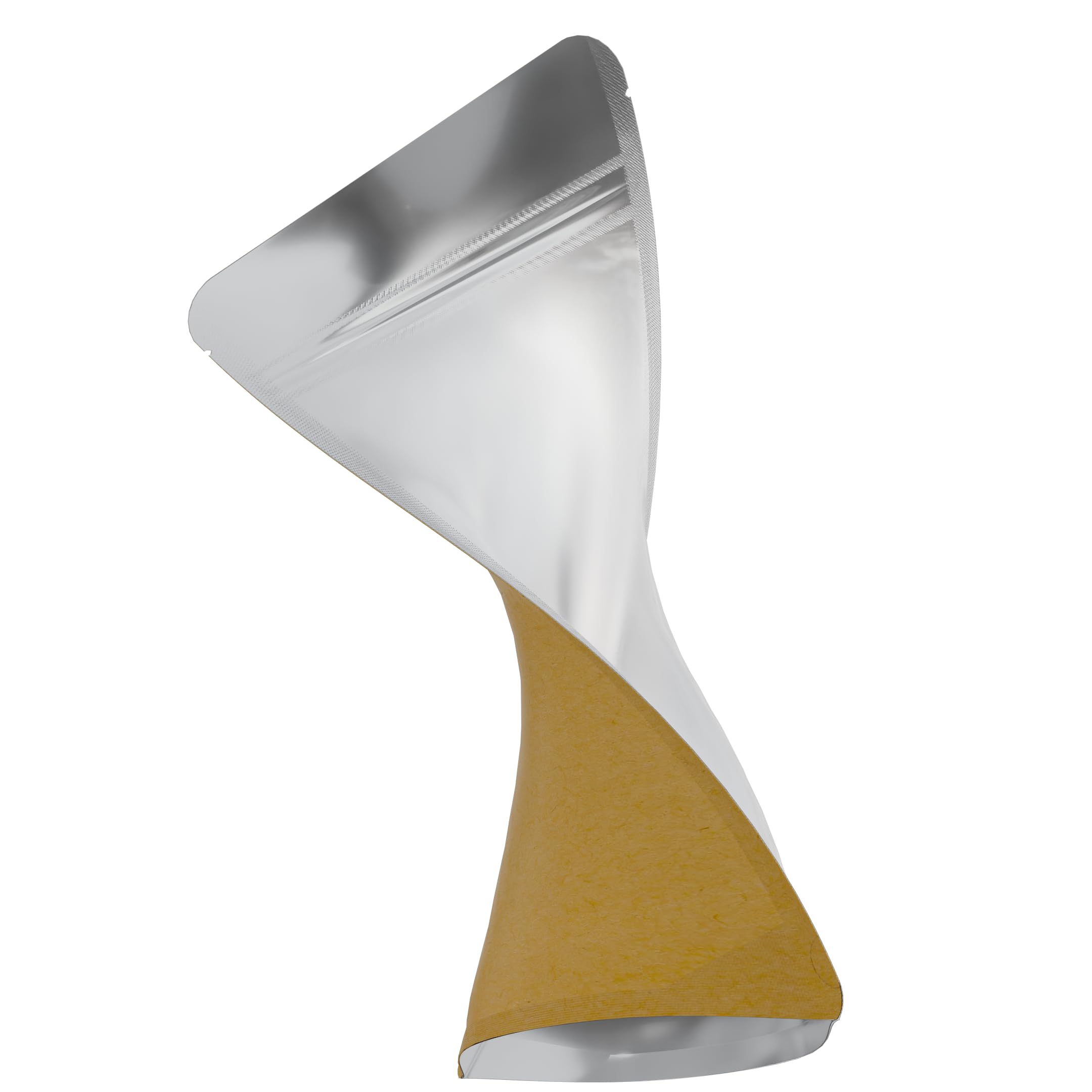 Premium Mylar Barrier Bags with Zipper & Heat Seal - 1000 Pack (Kraft/Clear, 1/2 Oz - 5