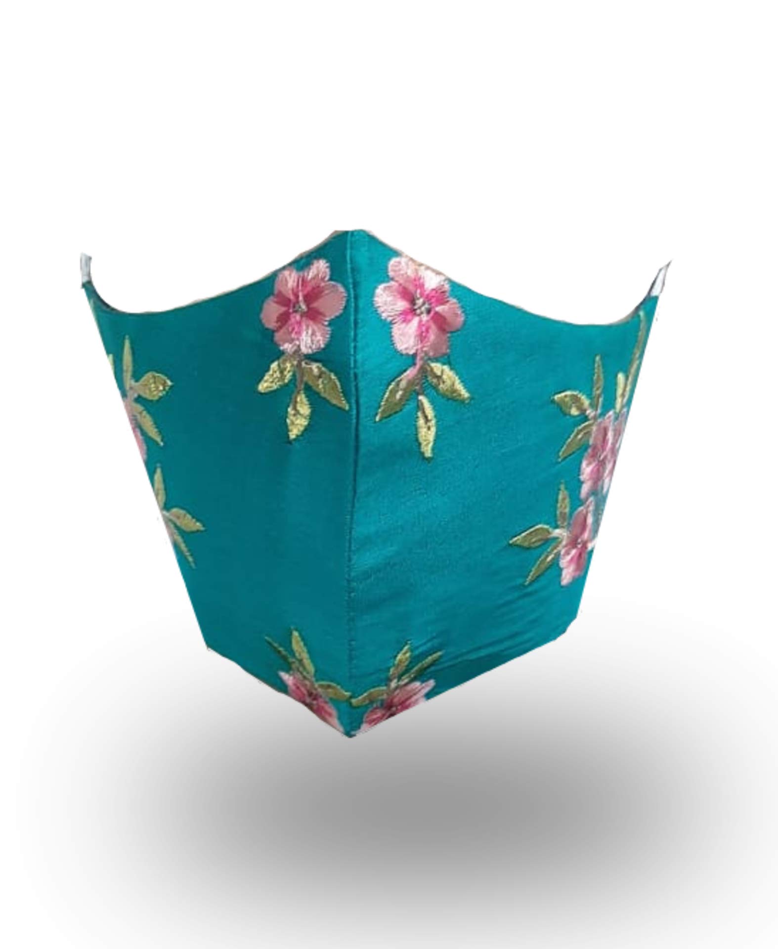 Handmade Designer Face Mask - 100% Cotton, Breathable & Reusable - Green Color - Perfect for Daily Wear, Travel, and Outdoor Activities