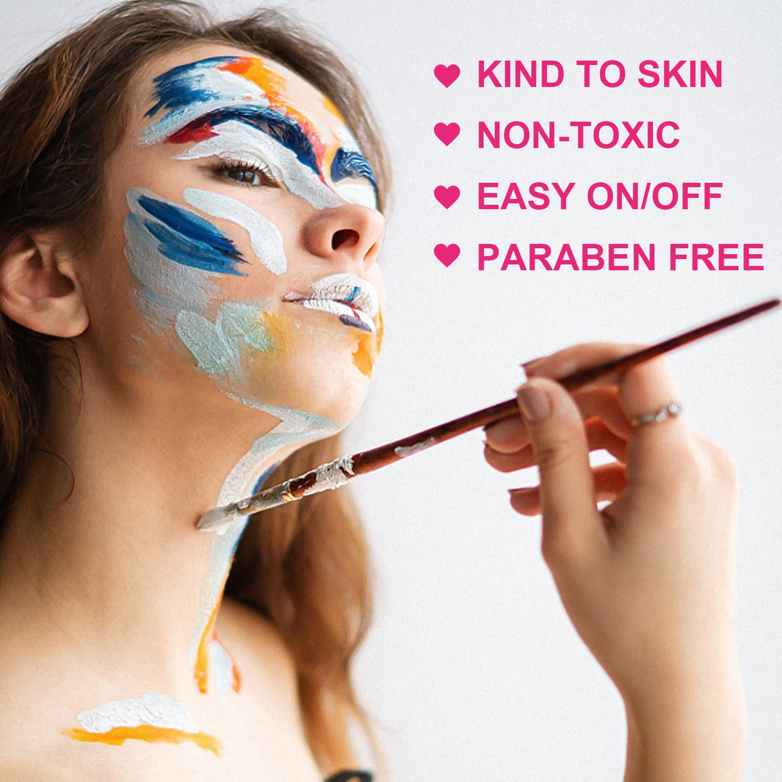 MooMoo Professional Face Paint Kit for Kids & Adults - Carnival & Halloween Makeup