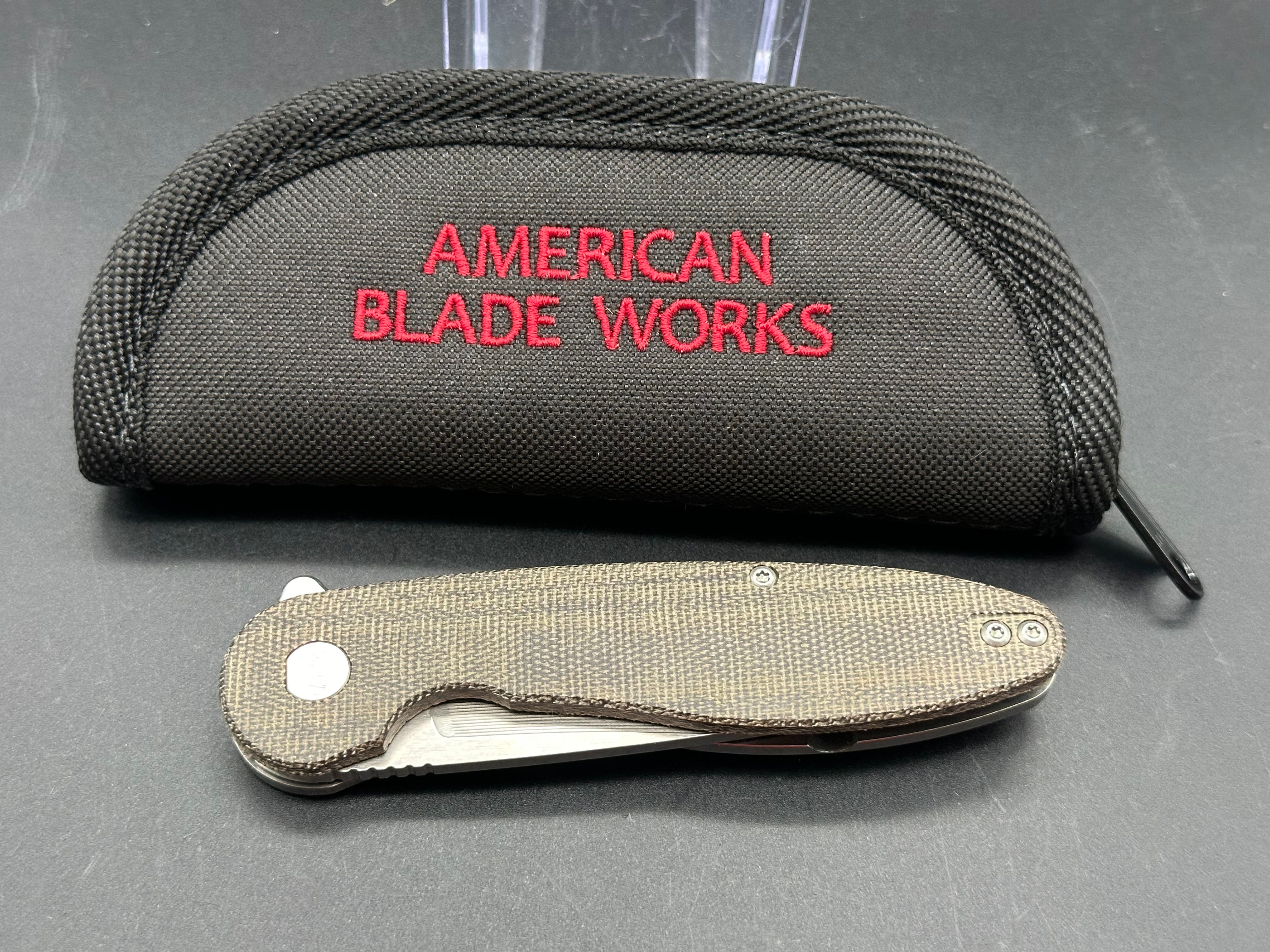 Premium American Blade Works Model 1 Titanium Frame Lock Knife with 20CV Steel Blade - EDC, Outdoor Survival & Tactical Gear for Camping, Hunting & Everyday Carry