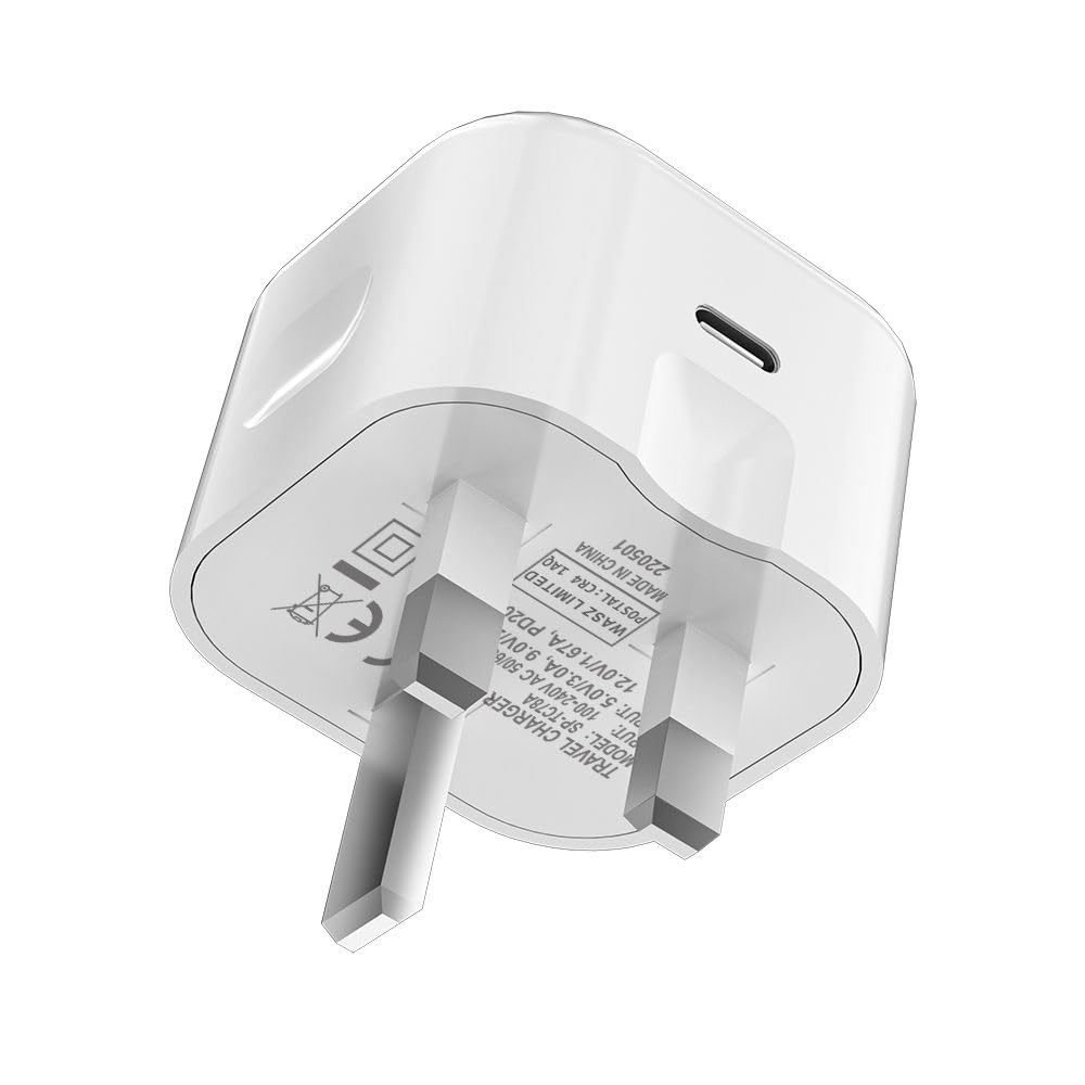 20W USB C Fast Charger Plug PD Adapter for Samsung Galaxy S25/S24/S23/S22/S21 Series - Ultra/Plus/FE Models - Compact White Charger for Home, Office & Travel