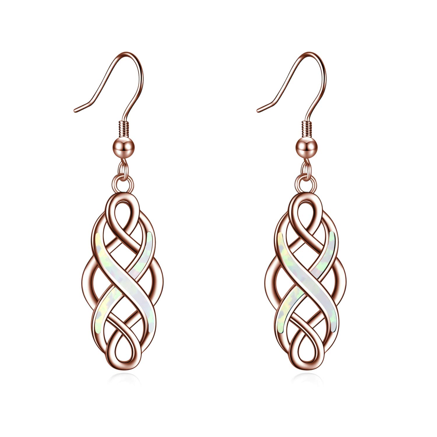 Sterling Silver Celtic Knot Dangle Earrings for Women - Oxidized Vintage Irish Jewelry with Good Luck Symbol, Perfect Gift for Her | Ideal for St. Patrick's Day, Weddings & Special Occasions
