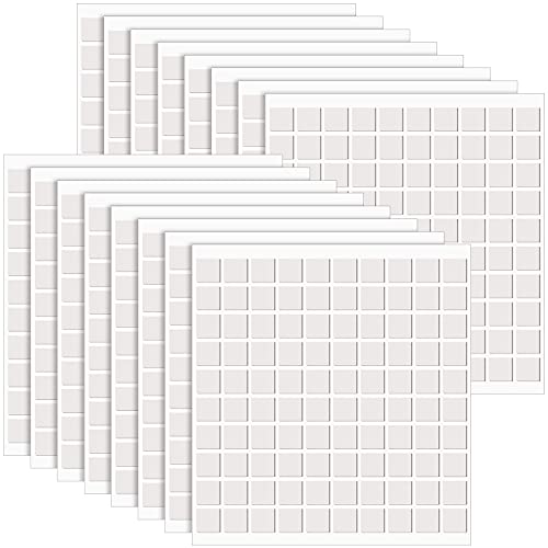 Reusable & Removable Poster Adhesive Putty - 1600pcs White Wall Mounting Putty for Hanging Pictures, Photos, Frames & Party Decor - Safe & Strong Tacky Putty (0.43 Inch Squares) - Perfect for Home, Office & Classroom Displays