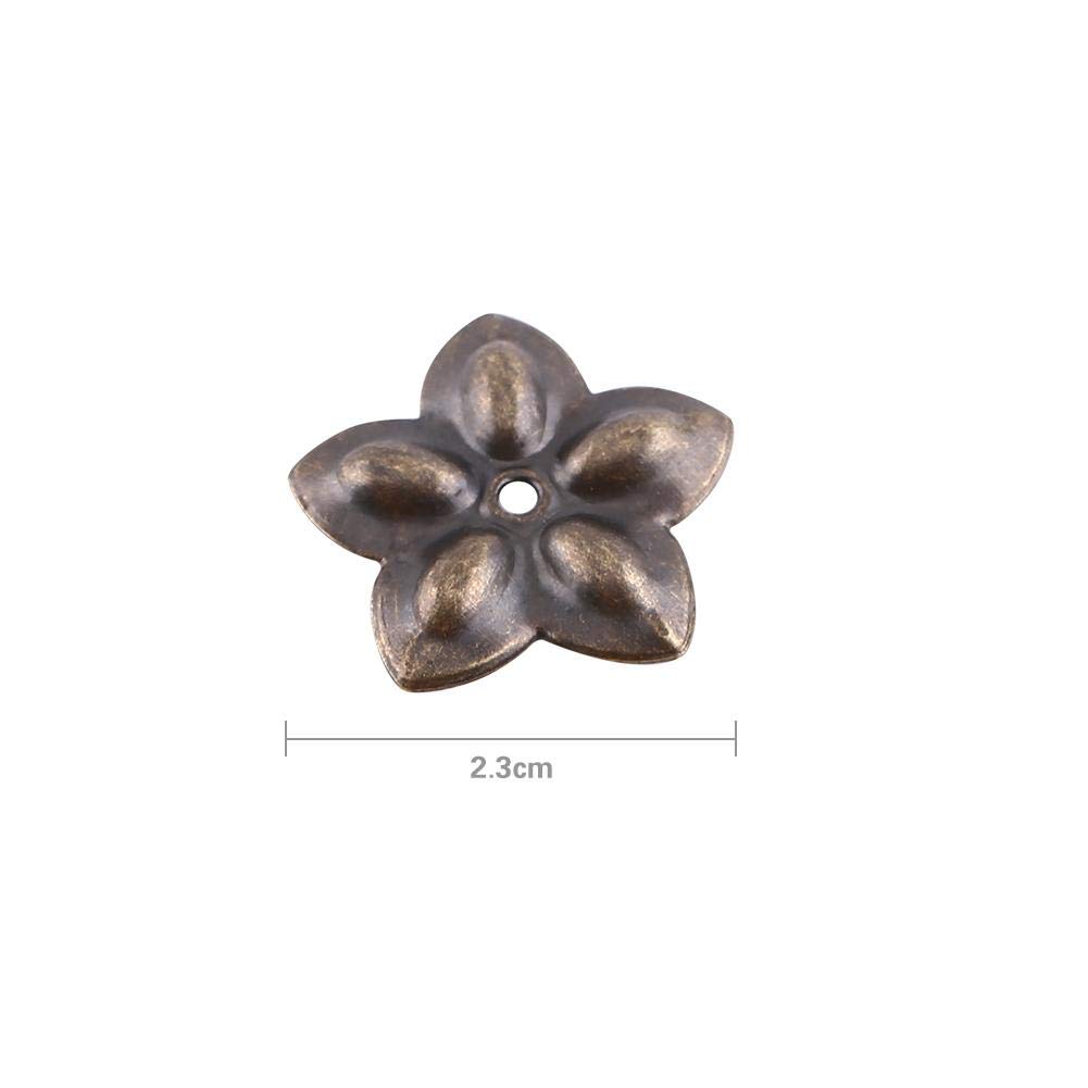 100pcs Antique Brass Upholstery Tacks - 23mm Furniture Nails for Sofa Repair, DIY Crafts & Home Decor | K245 Plum Nail | Perfect for Upholstery Projects, Woodworking & Decorative Accents