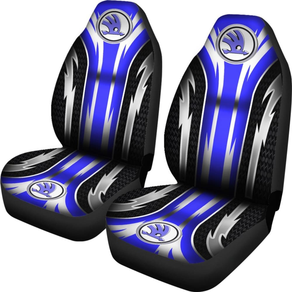Premium 2-Piece Front Skoda Seat Covers - Blue (Model 144627) | Universal Fit for Skoda Vehicles | Waterproof & Durable Car Seat Protectors for Daily Commute, Road Trips & Family Travel