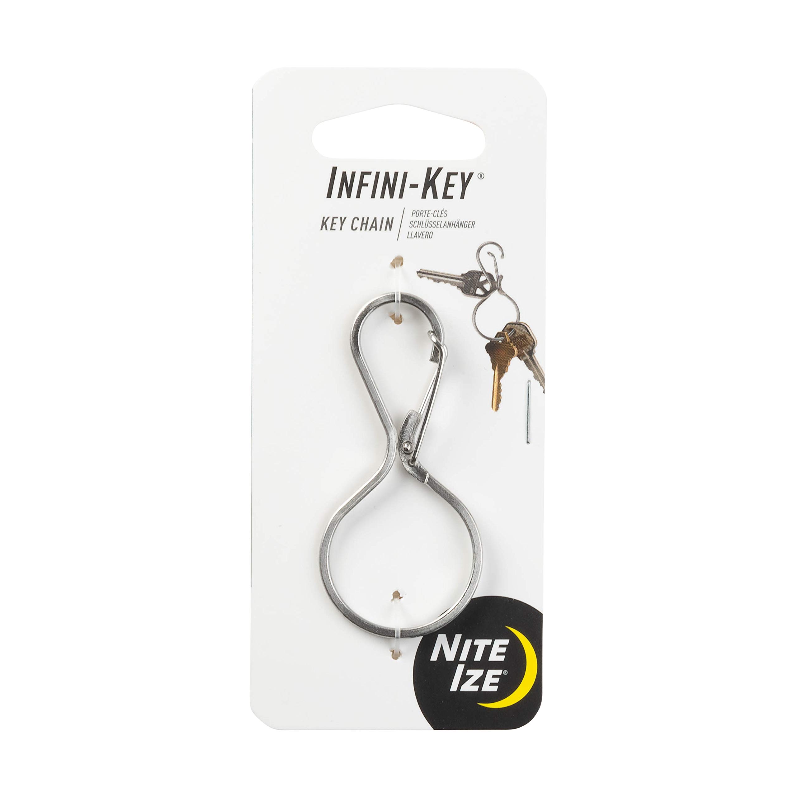 Nite Ize Infini-Key Keychain - 8-in-1 Multi-Tool Keychain for Everyday Carry (EDC), Camping, Hiking & Survival Gear - Compact Bottle Opener, Wrench, Ruler & More