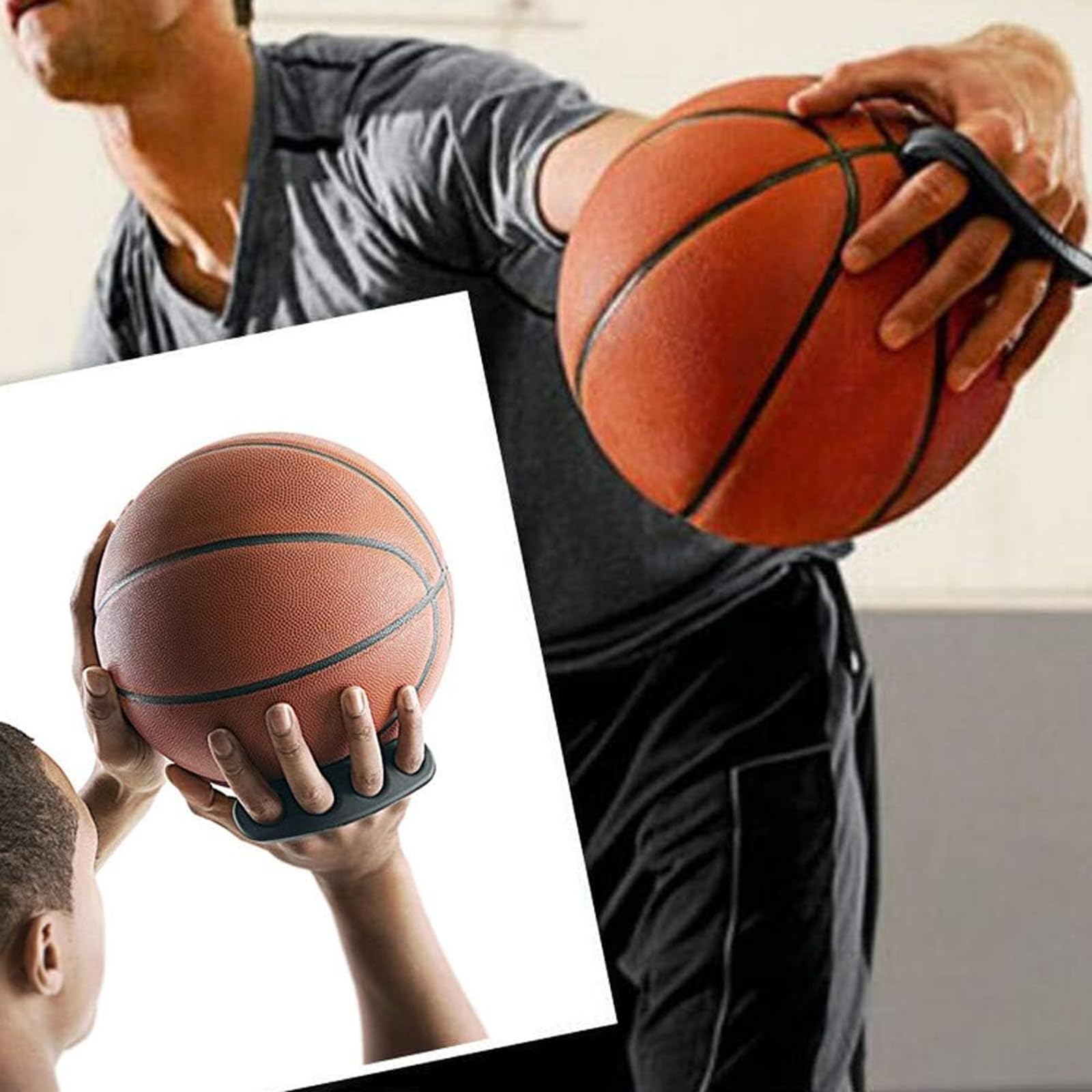 Haploon 5.3 Inch Basketball Shooting Trainer - Basketball Training Equipment for Youth & Adults | Improve Shooting Accuracy & Form | Perfect for Home, Gym & Court Practice