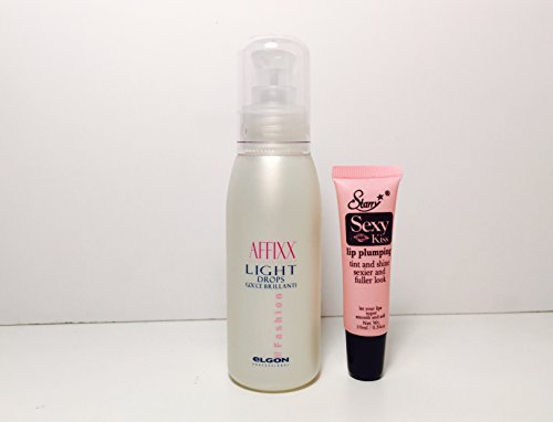 Elgon Affixx Light Drops 3.38 Oz | Free Starry Sexy Lip Plumping Gloss 10ml | Hydrating Lip Treatment for Day & Night, Perfect for Date Night & Special Occasions