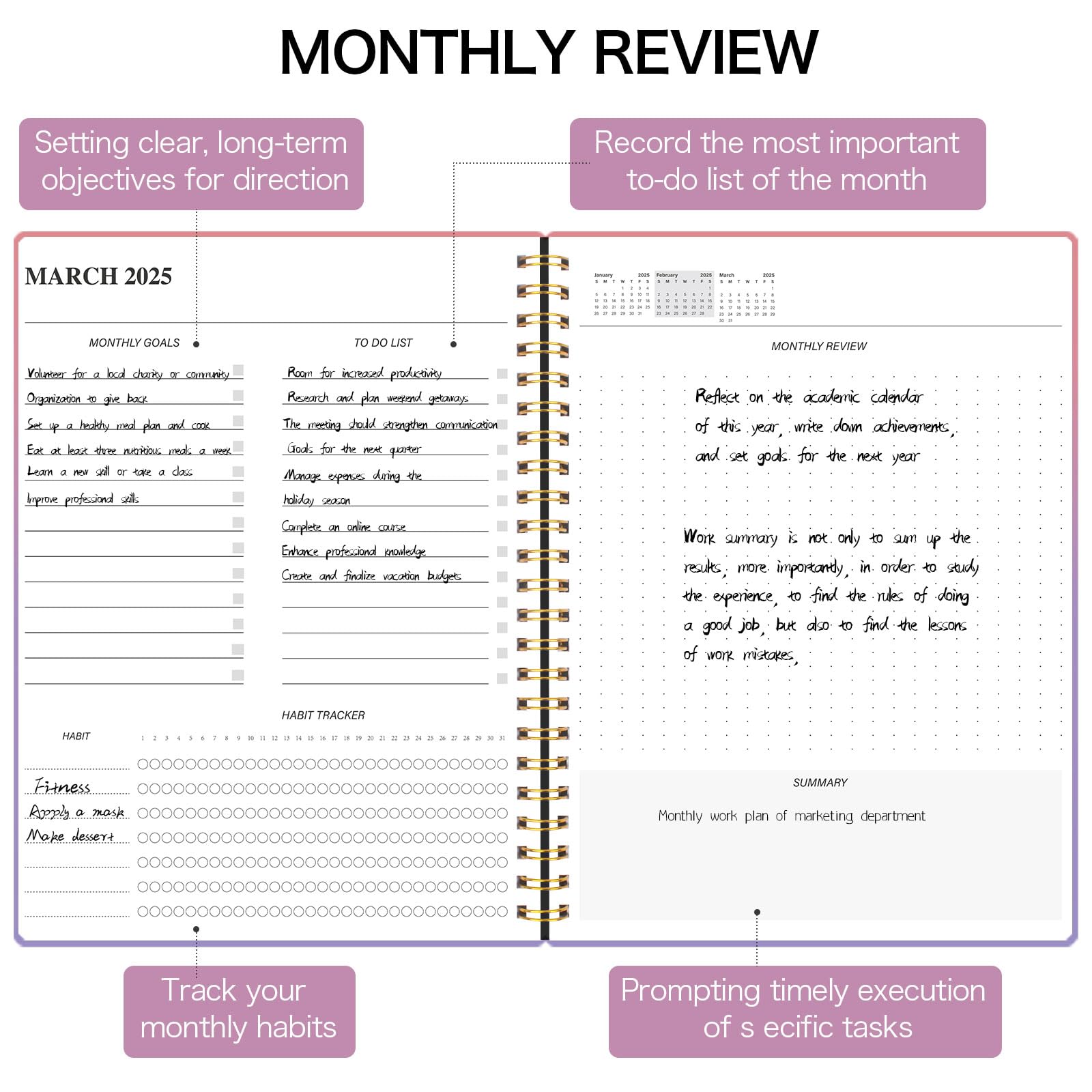 2025-2026 Monthly Planner | 24-Month Calendar (Jan 2025 - Dec 2026) | 7.4
