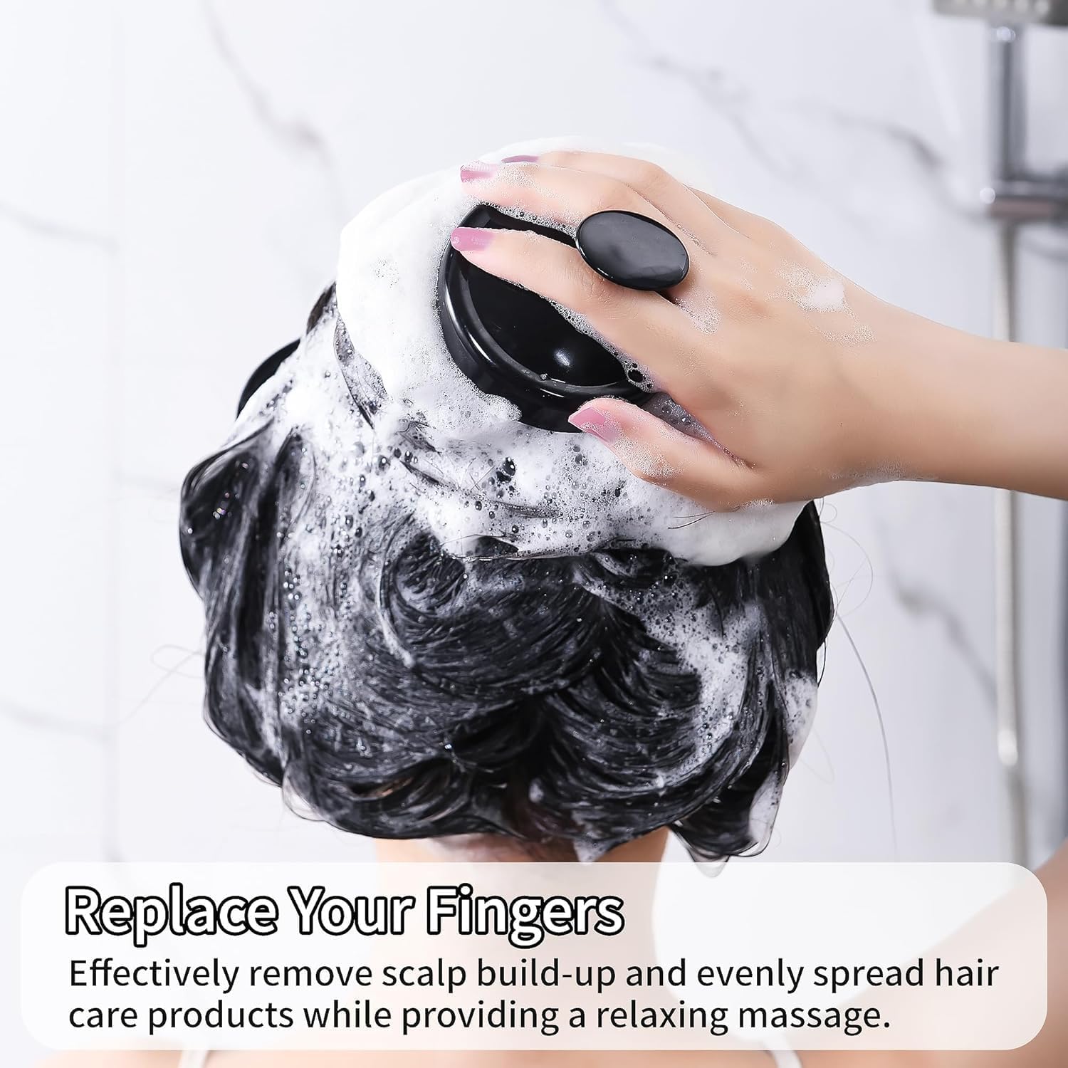 Premium Silicone Bath & Body Brush with Built-in Shampoo Dispenser - Exfoliating Scrubber for Deep Cleaning, Gentle Massage - Includes Scalp Massager Shampoo Brush - Perfect for Shower, Spa & Home Relaxation