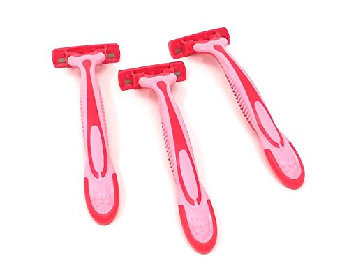 144 Pack Women's Disposable Razors with Aloe Vera Strip - Triple Blade & Pivoting Head for Smooth Shaving - Bulk Wholesale for Salons, Travel & Personal Care
