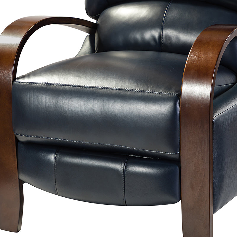 Melissa Genuine Leather Manual Recliner Chair - Handcrafted Full Grain Leather Living Room Recliner with Smooth Manual Mechanism, Perfect for Home Theater, Gaming, and Relaxation