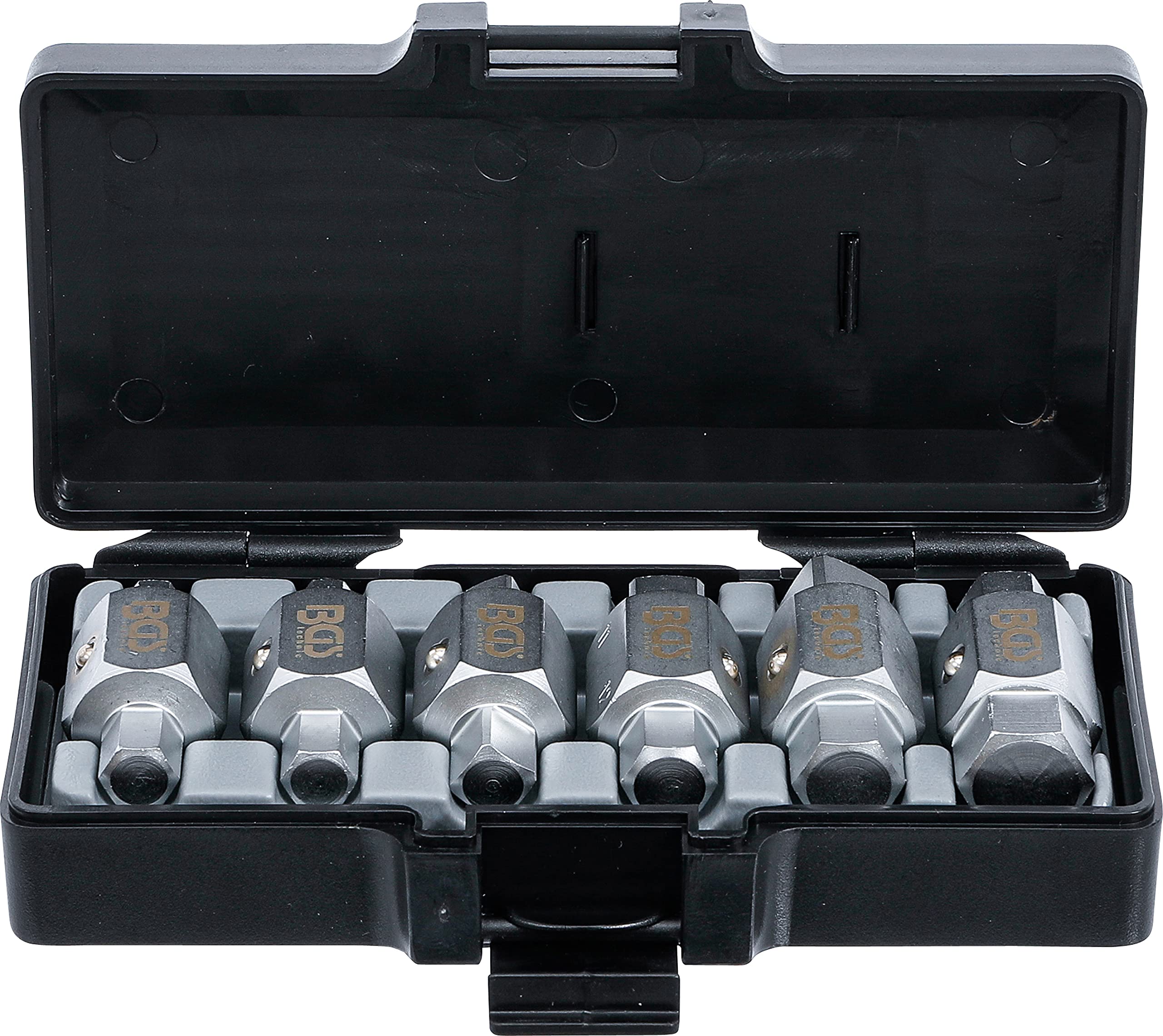 BGS 1015 Crankcase Plug Wrench Set - 6 Piece Automotive Tool Kit for Oil Drain Plug Removal & Engine Maintenance
