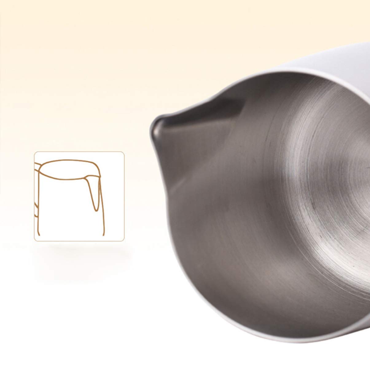DOITOOL Stainless Steel Milk Frothing Pitcher with Handle - Barista Grade Milk Pouring Cup for Latte Art, Coffee, Hot Chocolate & Cappuccino - Perfect for Home & Professional Use