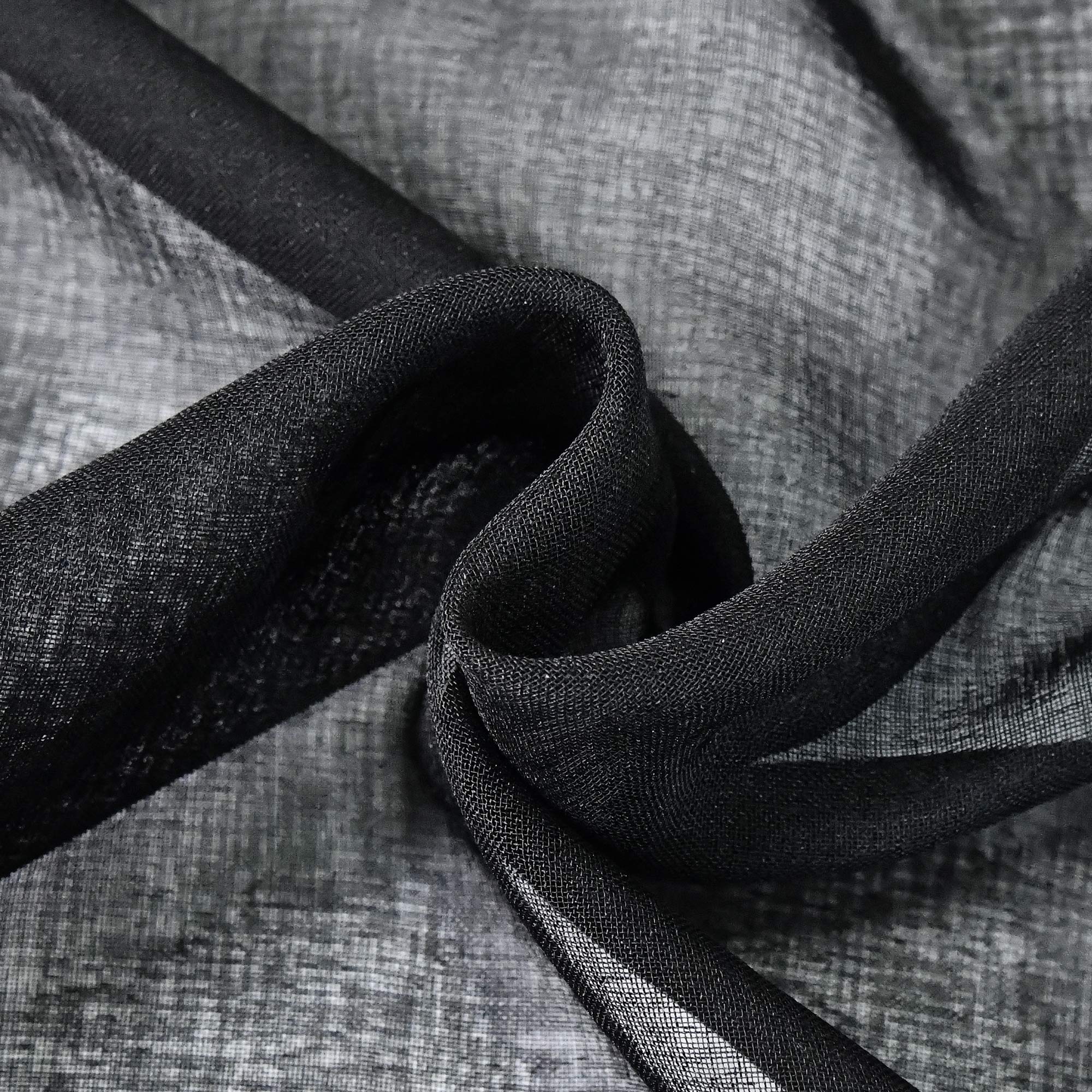 Black Sheer Kitchen Curtains 36 Inch Length - Tier Cafe Curtains with Rod Pocket, Linen-Look Semi-Sheer Drapes for Privacy - Perfect for Basement, Bathroom & Small Windows (34x36 Inch) - Ideal for Kitchen Decor, Coffee Shops & Cozy Home Spaces