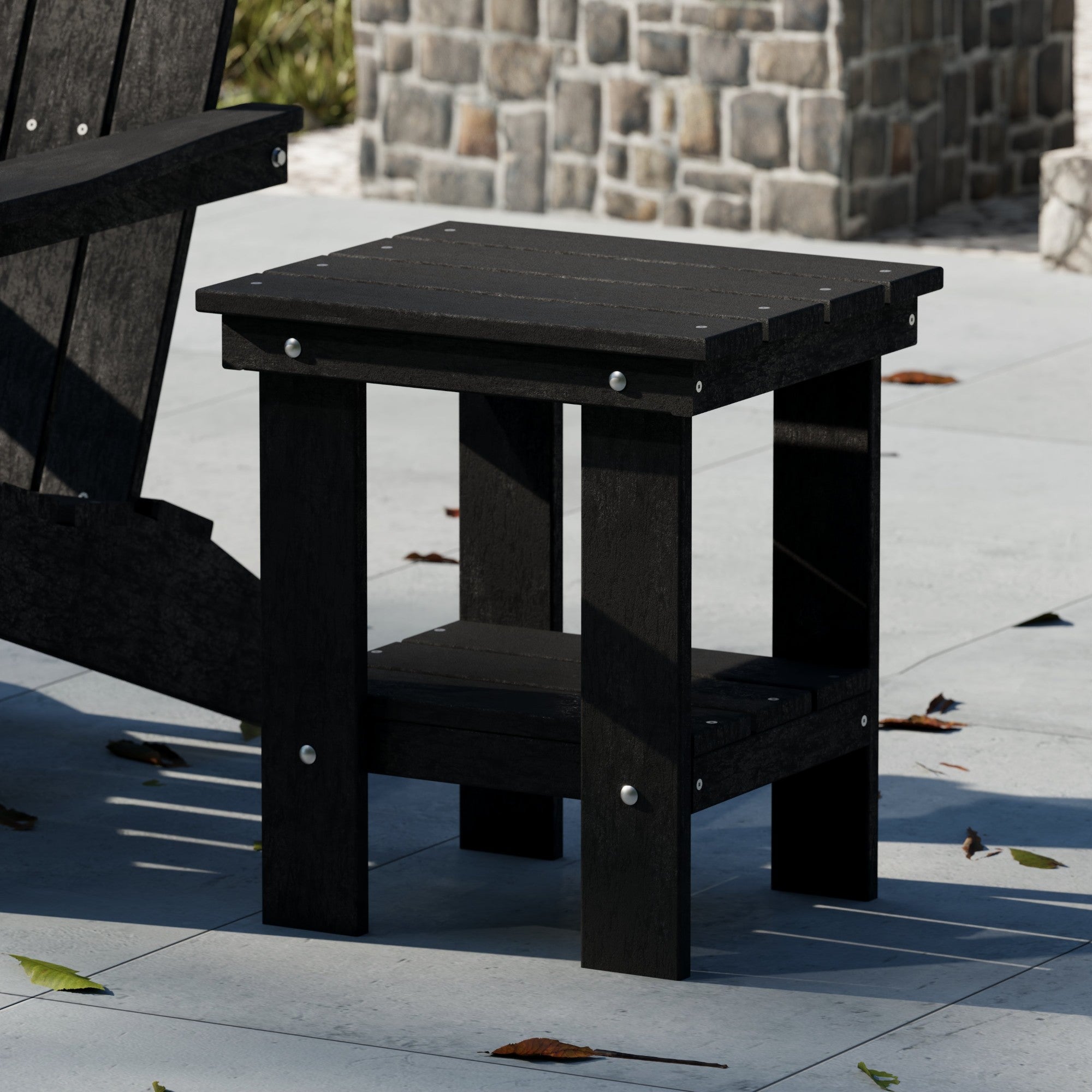 Freedom Modern Adirondack Chair & Side Table Set - Durable Outdoor Patio Furniture for Garden, Poolside, Deck, and Backyard Relaxation