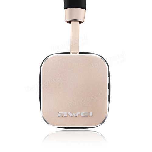 Awei A900BL Wireless Bluetooth 4.1 + EDR Stereo Headphones with Built-in Mic - Noise Cancelling Over-Ear Headphones for Gym, Travel & Office Use