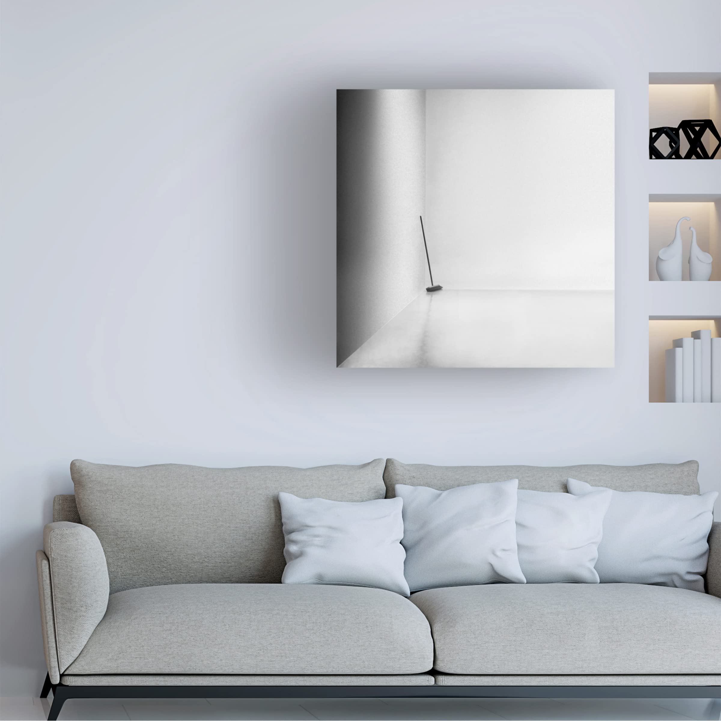 Gilbert Claes 'The Broom' Canvas Wall Art Print - Modern Home Decor for Living Room, Bedroom & Office - Trademark Fine Art Collection