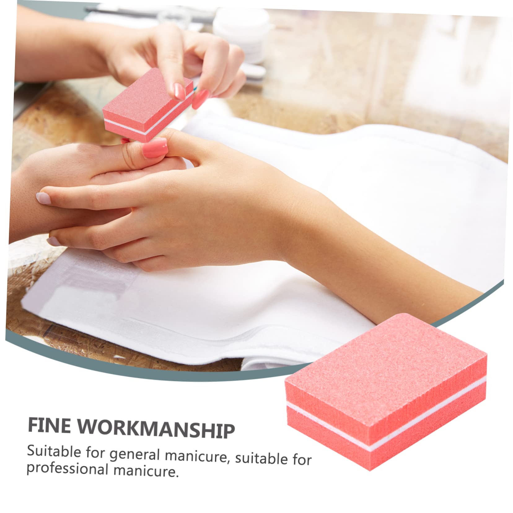 FOMIYES 40pcs Nail File Buffers & Sponge Nail Files - Professional Nail Polish Squares & Repair Tools for Natural & Artificial Nails - Portable Manicure Kit for Home, Salon & Travel Use