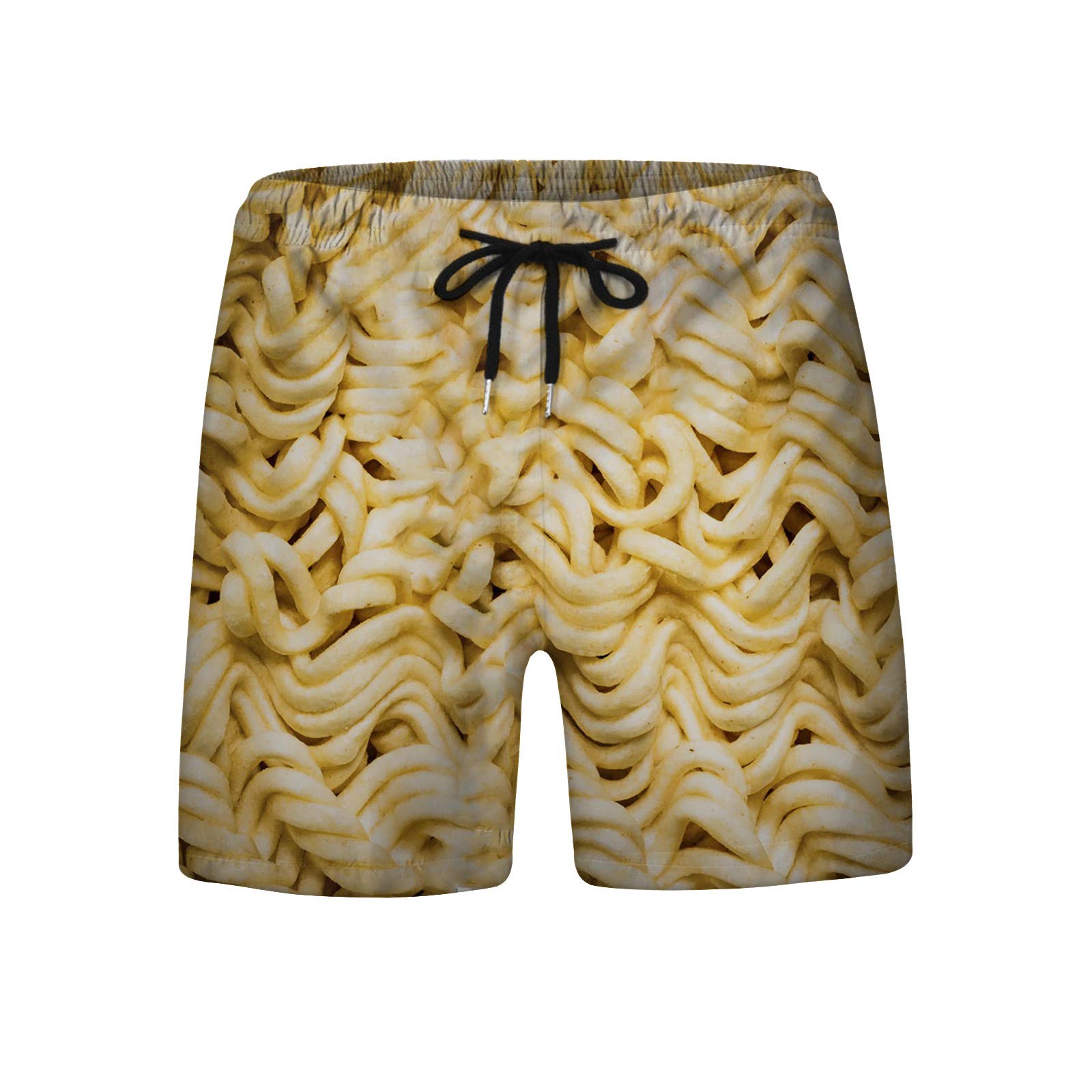 3D Printed Tiehua Beach Shorts for Men - Realistic Food Design Summer Swim Trunks | Perfect for Swimming, Surfing, and Beach Vacations