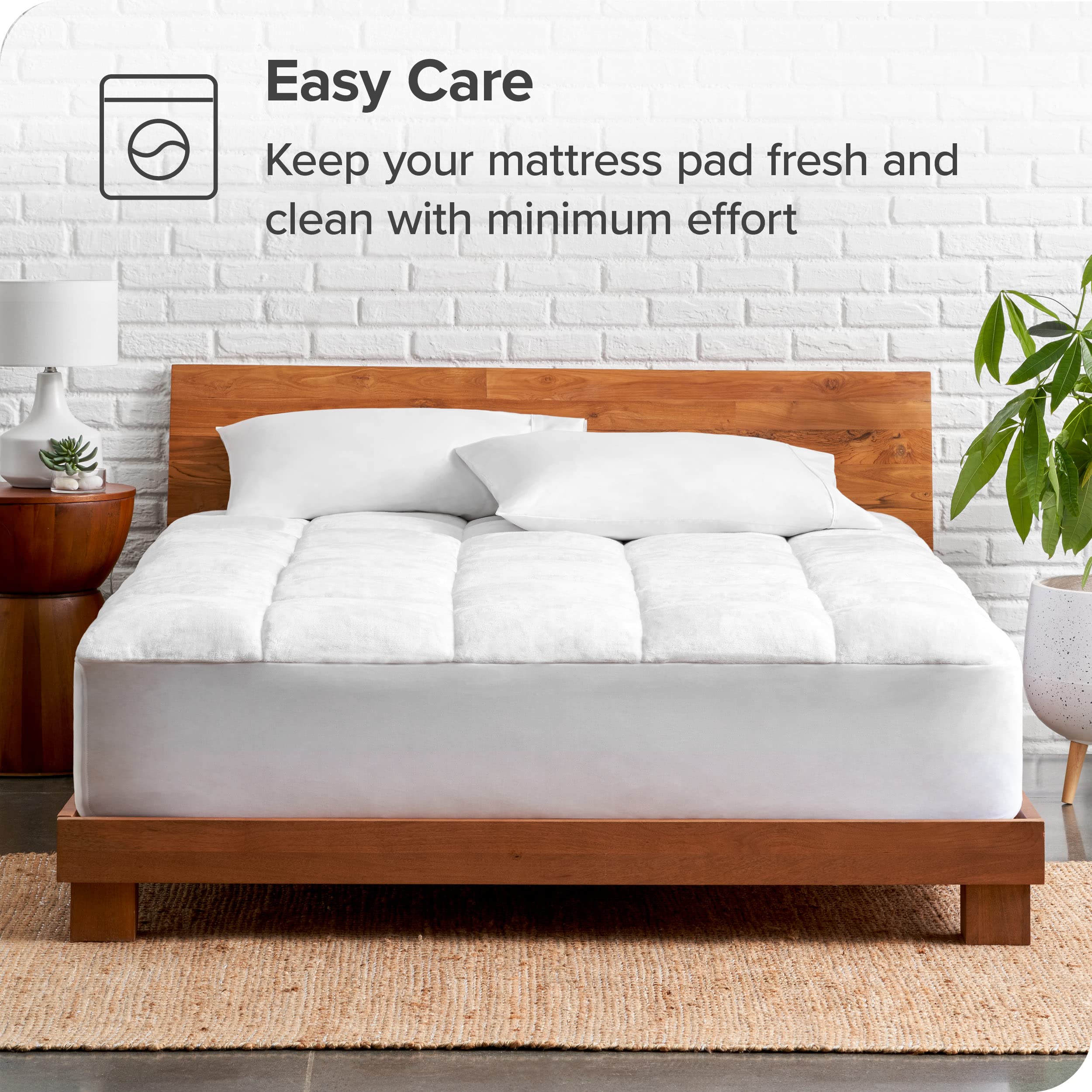 Bare Home King Size Cooling Mattress Pad - Reversible Pillow Top, Soft & Breathable Mattress Topper for Deep Pockets (8