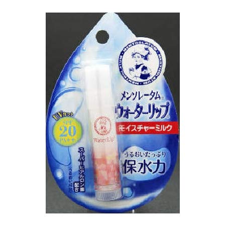 Rohto MENTHOLATUM LipCare Water Lip Moisture Milk SPF20 PA++ 4.5g - Hydrating Lip Balm with Sun Protection for Dry, Chapped Lips - Perfect for Outdoor Activities, Travel & Daily Use
