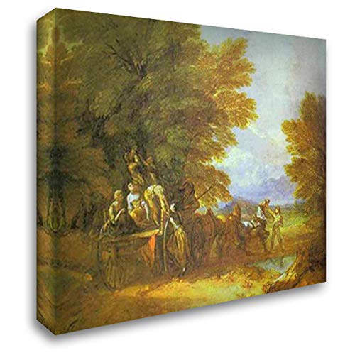 Thomas Gainsborough The Harvest Wagon 22x20 Gallery Wrapped Canvas Art Print - Farmhouse Wall Decor for Living Room, Bedroom & Office
