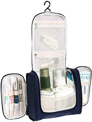 ULX Multifunctional Travel Bag & Makeup Organizer - Waterproof Cosmetic Case with Hook, Portable Toiletry Bag for Women, Perfect for Travel, Gym, and Daily Use (Includes 2 Side Bags)