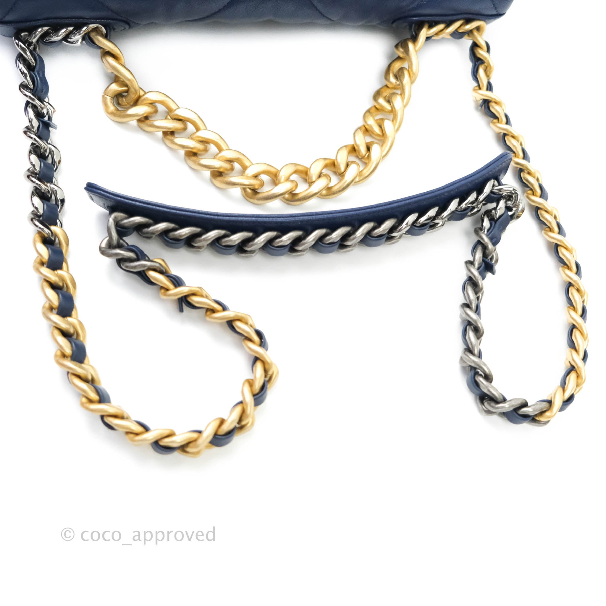Chanel 19 Medium Flap Bag in Blue Goatskin Leather with Mixed Hardware - Perfect for Everyday Luxury & Special Occasions